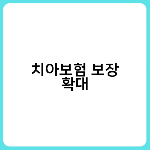 치아보험 보장 확대