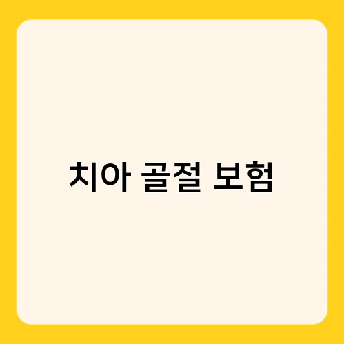 치아 골절 보험 2